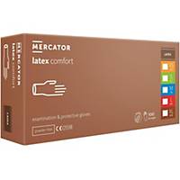 Mercator® latex comfort Disposable Latex Gloves, Size S, 100 Pieces
