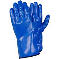 Tegera 7350 nitrile gloves, nitrile coated, blue, size 8, per 5 pairs
