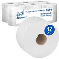 Toilet Roll by Scott® - 12 Rolls x 833 White Toilet Roll (8591)