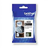 Brother LC422BK Standard Yield Black Ink Cartridge, 550 Pages