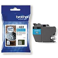 Brother LC422C Standard Yield Cyan Ink Cartridge, 550 Pages