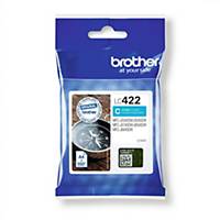 Brother LC422C Standard Yield Cyan Ink Cartridge, 550 Pages