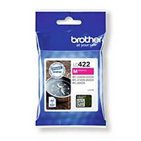 Brother LC422M Standard Yield Magenta Ink Cartridge, 550 Pages