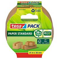 Ruban d’emballage Tesa Pack papier standard ecoLogo 58293, 38 mm x 25 m, brun