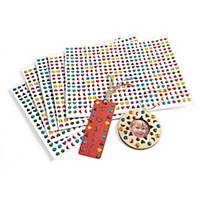 Colorations® 3-D siersteen stickers, assorti kleuren, 6 mm, pak van 2.150 stuks
