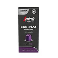 Segafredo Cadenza Espresso koffiecapsules, intensiteit 10, pak van 10 stuks