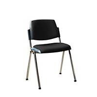 Vollee Four Legged Stackable Meeting Chair Black