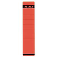 Étiquettes autocollantes Leitz 1640 pour classeurs, l 61 mm, rouges, 10 pièces