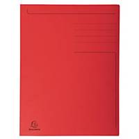 Exacompta 3-flap folders A4 cardboard 275g red - pack of 50