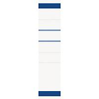 Auto-adhesive spine labels 8 cm blue - pack of 10