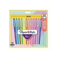 Paper Mate Flair Felt Tip Pens Pastel Colours - Pack 12