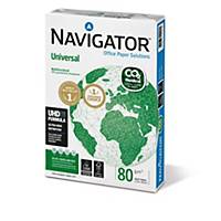 Papier blanc A4 Navigator Universal, neutre en CO2, 80 g, boîte 5 x 500 feuilles