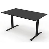 Hæve-sænke-bord Fumac® Upgrade, 140 x 80 cm, sort/sort