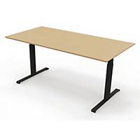 Hæve-sænke-bord Fumac® Upgrade, 160 x 80 cm, bøg/sort