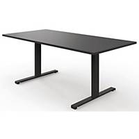 Hæve-sænke-bord Fumac® Upgrade, 160 x 80 cm, sort/sort