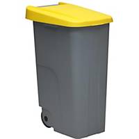 Balde do lixo para reciclagem - 110 L - amarelo