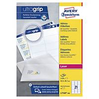 AVERY L7160-100 QUICKPEEL WHITE LASER ADDRESSING LABELS 63.5X38.1MM - BOX OF 100