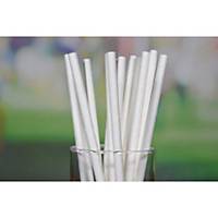 Jumbo Paper Straws, Individually Packaged, White, 20cm, 6mm Diameter, 100Pcs