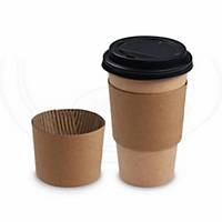 PK100 PAPER CUFFS FOR CUPS 80MM BROWN