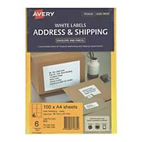 Avery 艾利 L7166-100 鐳射列印標籤 99.1 x 93.1毫米 每盒600個標籤