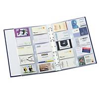 Prospekthüllen A4 für Visitenkarten, je bis zu 20 Karten, PP, glasklar, 10 Stück