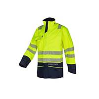 Sioen Torvik 7330 hi-vis rain jacket, yellow/navy blue, size S, per piece