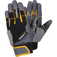 Tegera Pro 9185 anti-vibration gloves, grey/black/yellow, size 8, per 6 pairs