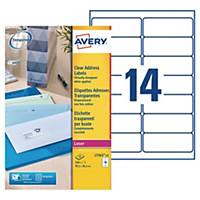 Avery L7563 clear labels 99,1x38,1mm - box of 350