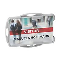 Durable Eco-Friendly ID Card Holder for 2 Cards Grey