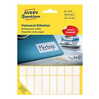 Avery Zweckform kézzel írható címke, 38 x 14 mm, fehér, 928 címke/csomag