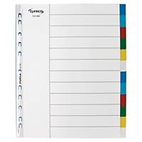 LYRECO POLYPROPYLENE ASSORTED EXTRA WIDE A4 12PART TABBED INDEX SUBJECT DIVIDERS