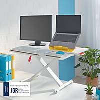 Leitz Ergo Cosy Sit/Stand Desk Converter with Sliding Tray- White