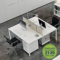 FUNNY OPPOS DESKS+TOP 160X164X75 WH WH