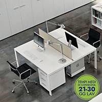 MEETING TABLE+OPPOS TOP 360X164X75 WH WH