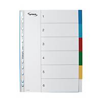 Lyreco A4 Multi-color Subject Divider 6 Tabs