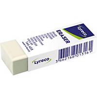 Gomme Lyreco, 60 x 22 mm, blanc