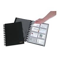 ADOC BUSINESS CARD FILE A4 BLACK - 192 CARDS