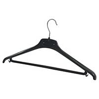 Alba coat hanger length 430mm plastic black, 20 pcs