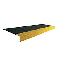 Nakładka na schody COBA, żółta-czarna, 1,5 m x 345 mm x 55 mm