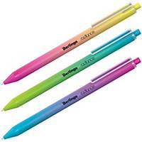 Guľôčkové pero Berlingo, klikacie, 0,7 mm, mix farieb