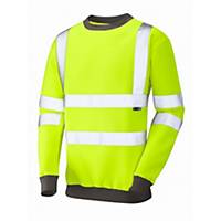 Leo Winkleigh EN ISO 20471 Class 3 Crew Neck Sweatshirt Yellow 5XL