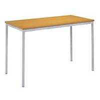 Metalliform Fully Welded Table 530mm Beech Laminate with Light Grey Frame
