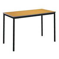 Metalliform Fully Welded Table 760mm Beech Laminate with Black Frame
