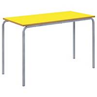 Metalliform Crushed Bent Nesting Table 640mm Yellow with Light Grey Frame