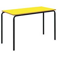 Metalliform Crushed Bent Nesting Table 590mm Yellow with Black Frame
