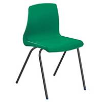 Metalliform NP Chair 4 Leg Size 5 (11-14 Years) Green Shell with Black Frame