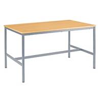 Metalliform Fully Welded Craft Table 850mm Beech Laminate with Light Grey Frame