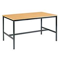 Metalliform Fully Welded Craft Table 800mm Beech Laminate with Black Frame