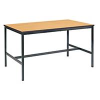 Metalliform Fully Welded Craft Table 800mm Beech Laminate with Black Frame