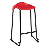 Metalliform WSM Stool Skid Size 3 560mm Red Shell with Black Frame